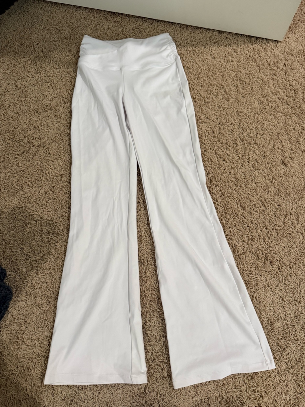 Women's White Flared Yoga Leggings